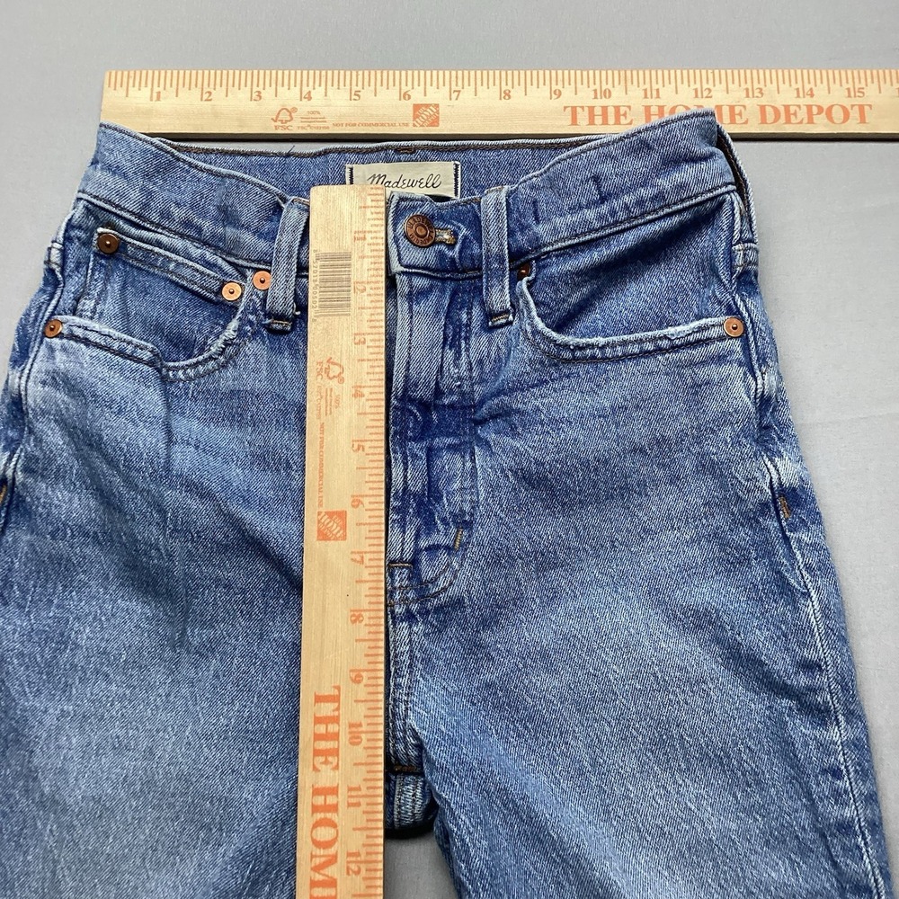 Madewell The Perfect Vintage Jean 24 High Rise Straight Leg Blue Denim Jeans - Picture 2 of 8
